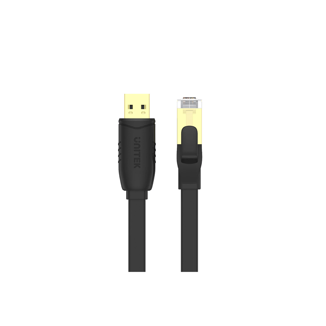 Unitek USB 2.0 to RJ45 Console Rollover Flat Cable in Qatar Unitek USB 2.0 to RJ45 Console Rollover Flat Cable in Qatar